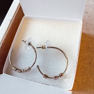 Antique gold hoop earrings